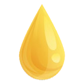 Golden oil drop