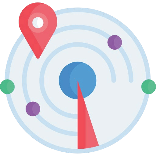 Location pin icon representing service coverage